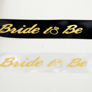 Σατέν κορδέλα χρυσοτυπία Bride TO BE