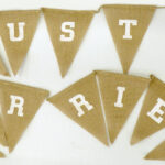 Σημαιάκια λινάτσα Just Married
