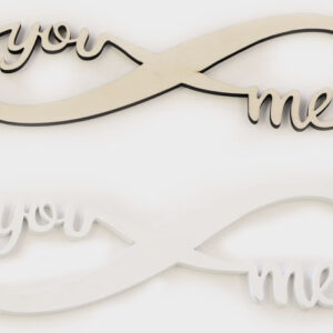 Ξύλινο άπειρο μεγάλο YOU&ME
