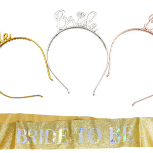 Σετ κορδέλα & στέκα Bride TO BE