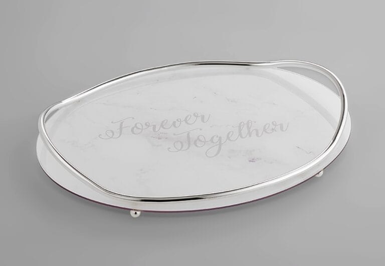 Δίσκος οβάλ Plexiglass επάργυρος ''Forever Together''