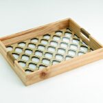 Ξύλινος δίσκος παραλληλόγραμμος Plexiglass