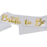 Κορδέλα σατέν λευκή τη νύφη Bride to be"