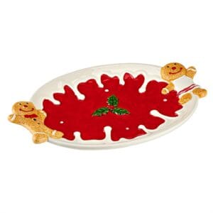 Κεραμική χριστουγεννιάτικη πιατέλα Gingerbread Cookies