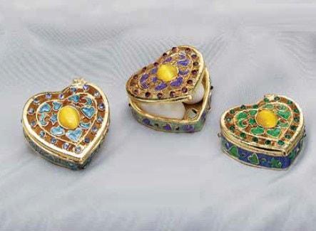 Cloisonne μπιζουτιέρα καρδιά