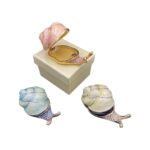 Cloisonne μπιζουτιέρα σαλιγκάρι με κουτί (σε 3 διαφορετικά χρώματα)