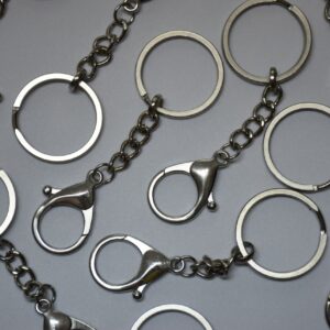 Μεταλλικό μπρελόκ ασημί σετ 10 τεμαχίων
