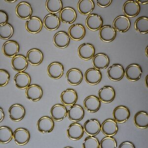 Μεταλλικός κρίκος χρυσός σετ 100 τεμαχίων