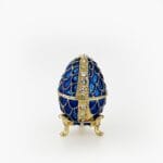 Cloisonne μπιζουτιέρα μπλε αυγό τύπου Φαμπερζέ