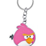 Μεταλλικό μπρελόκ Angry Bird ροζ