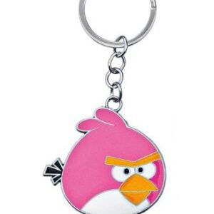 Μεταλλικό μπρελόκ Angry Bird ροζ