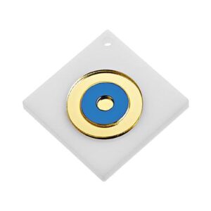 Plexiglass με τετράγωνη λευκή βάση μάτι