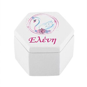 Κεραμική μπιζουτιέρα πολύγωνη κύκνος