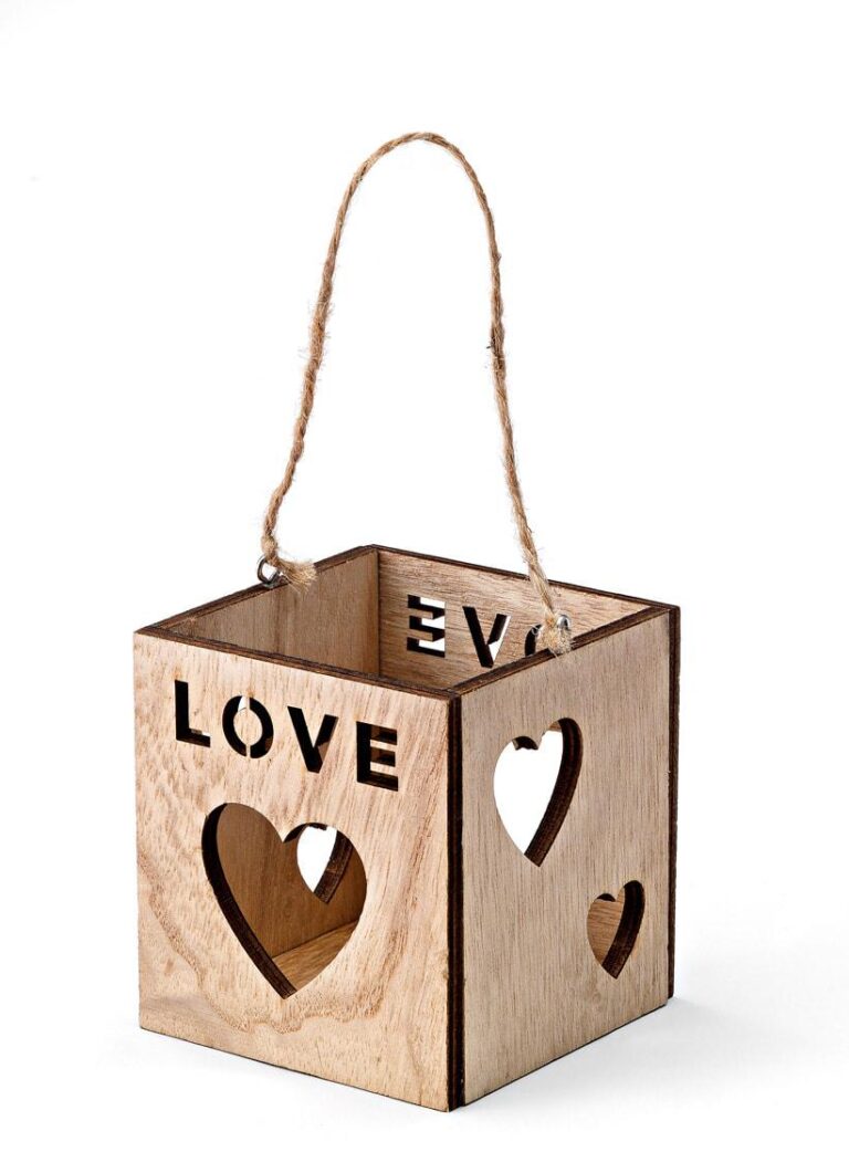 Ξύλινο κηροπήγιο Love