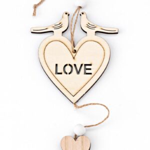 Ξύλινη καρδιά Love