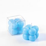 Αρωματικό κερί σιέλ Bubble σε PVC κουτάκι