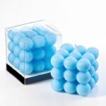 Αρωματικό κερί Bubble σιέλ σε PVC κουτάκι