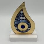 Επιτραπέζιο Plexiglass μάτι με μπλε αστεράκια
