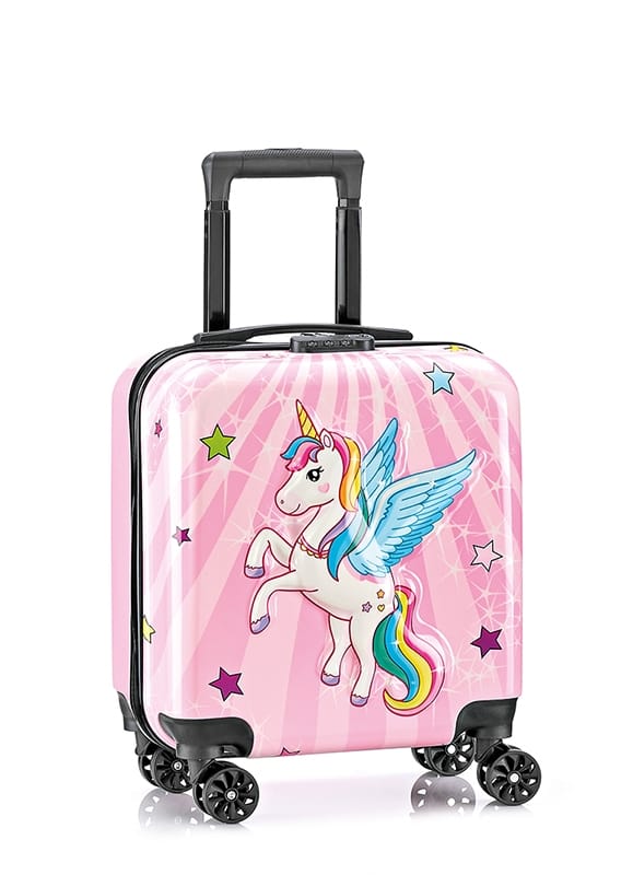 Βαλίτσα βάπτισης γυαλιστερή 3D μονόκερος
