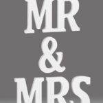 Ξύλινο διακοσμητικό λευκό Mr Mrs