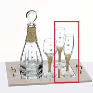 Σετ σαμπάνιας Swarovski-κορδόνι χρυσό