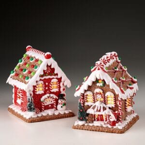 Χριστουγεννιάτικο σπίτι Gingerbread με φως σε (σε 2 διαφορετικά σχέδια)
