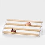 Σταντ προβολής προϊόντων 4-επιπέδων Plexiglass/ξύλο