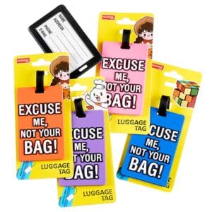 Ετικέτα για βαλίτσα ''Excuse Me,not your Bag!'' σε (σε 4 διαφορετικά χρώματα)