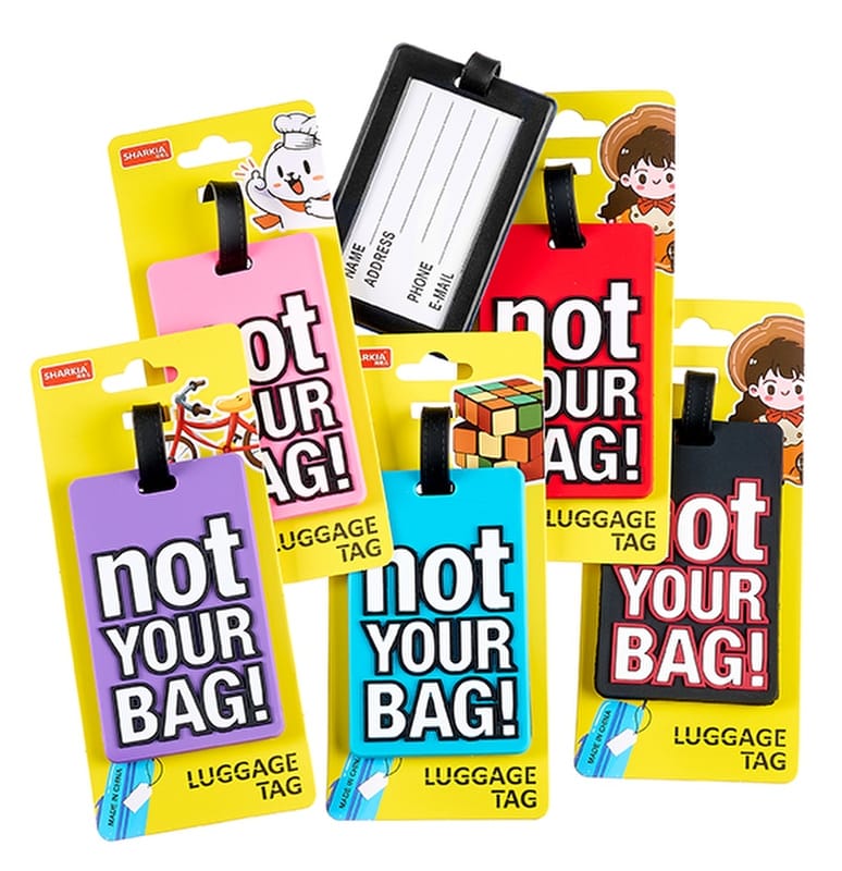 809-70880 Ετικέτα για βαλίτσα ''not your Bag!'' σε (σε 5 διαφορετικά χρώματα)