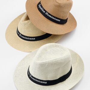 Καπέλο ψάθινο Panama Hat με μαύρη κορδέλα (σε 3 διαφορετικά χρώματα)