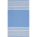 Πετσέτα παράλιας βαμβακερή Fouta μπλε με ρίγες
