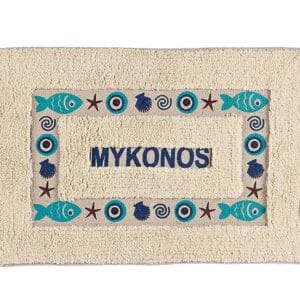 Χαλάκι μπάνιου με ψαράκια μάτια ''Mykonos''