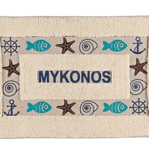 Χαλάκι μπάνιου με άγκυρες αστερίες ''Mykonos''