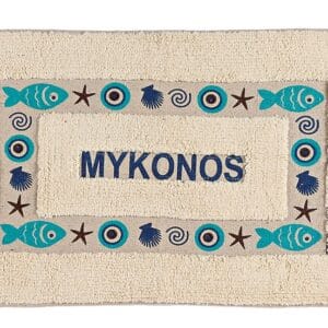 Χαλάκι μπάνιου με ψαράκια μάτια ''Mykonos''