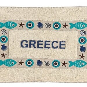 Χαλάκι μπάνιου με ψαράκια μάτια "Greece"