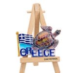 Μαγνητάκι σε καβαλέτο χελωνάκι ελληνική σημαία ''Greece''