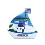 Μαγνητάκι καράβι ελληνική σημαία ''Greece''