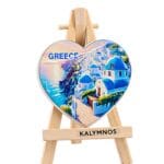 Μαγνητάκι σε καβαλέτο καρδιά με νησί ''Greece''