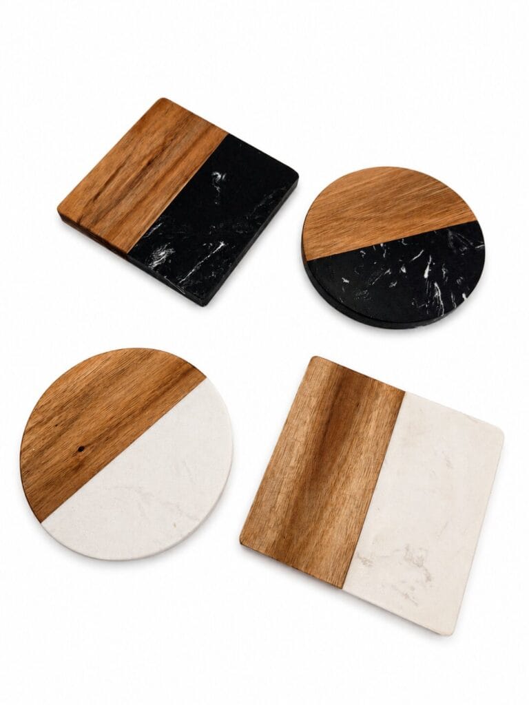 Σουβέρ ξύλο μάρμαρο (σε 4 διαφορετικά σχέδια)