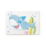 Ξύλινο ζωγραφιστό καδράκι με θέμα Baby Shark