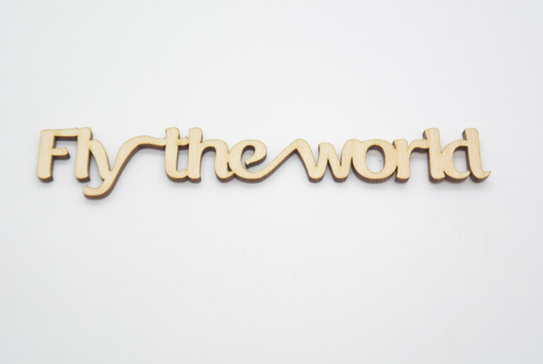 Ξύλινο fly the world σε φυσική απόχρωση