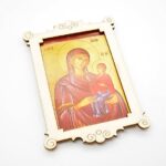 Ξύλινη Εικόνα με επιλογή Αγίου σε φυσική απόχρωση