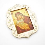 Ξύλινη Εικόνα με επιλογή Αγίου σε φυσική απόχρωση