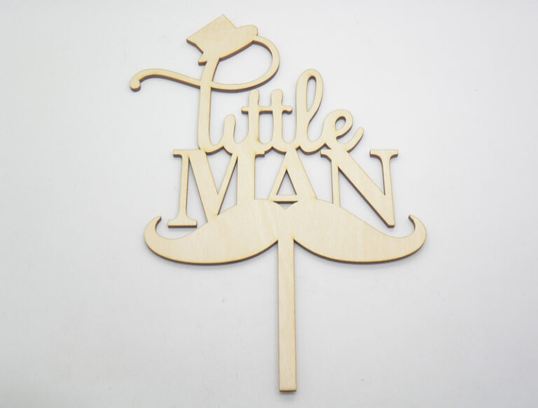 Ξύλινο τούρτας little man σε φυσική απόχρωση