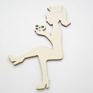Ξύλινο τούρτας cake topper σε φυσική απόχρωση