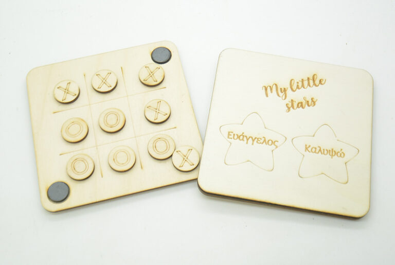 Ξύλινη Τρίλιζα my little stars σε φυσική απόχρωση