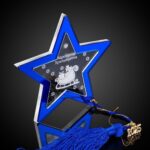 Plexiglass διακοσμητικό αστέρι με χριστουγεννιάτικες ευχές
