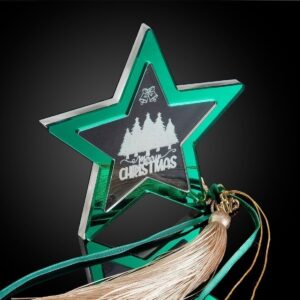 Plexiglass διακοσμητικό αστέρι με χριστουγεννιάτικες ευχές