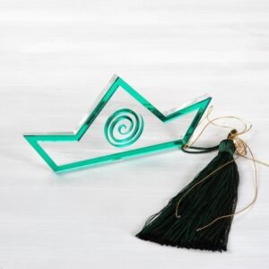 Plexiglass διακοσμητικό καράβι με πράσινο καθρέπτη