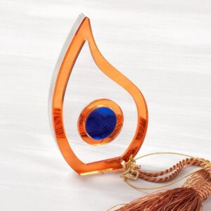 Plexiglass διακοσμητικό μάτι με χάλκινο-μπλε καθρέπτη